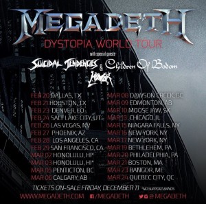 Megadeth Tour_Feb-Mar 2016